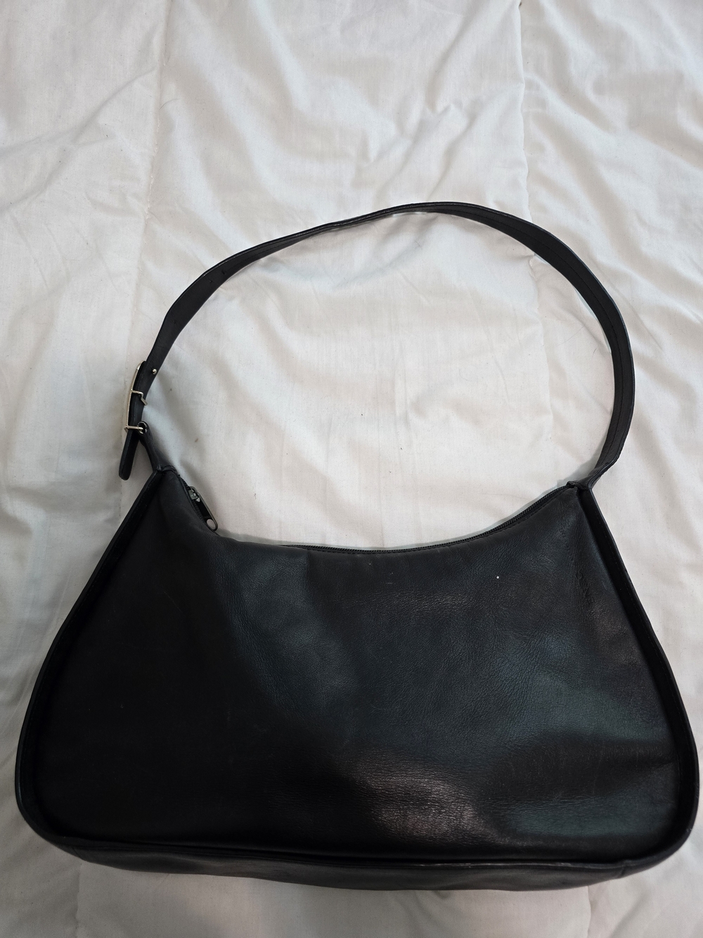 Enzo Angiolini Black Leather Shoulder Bag
